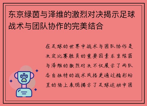 /uploads/images/20250907/dong-jing-lyu-yin-yu-ze-wei-de-ji-lie-dui-jue-jie-shi-zu-qiu-zhan-shu-yu-tuan-dui-xie-zuo-de-wan-mei-jie-he.webp